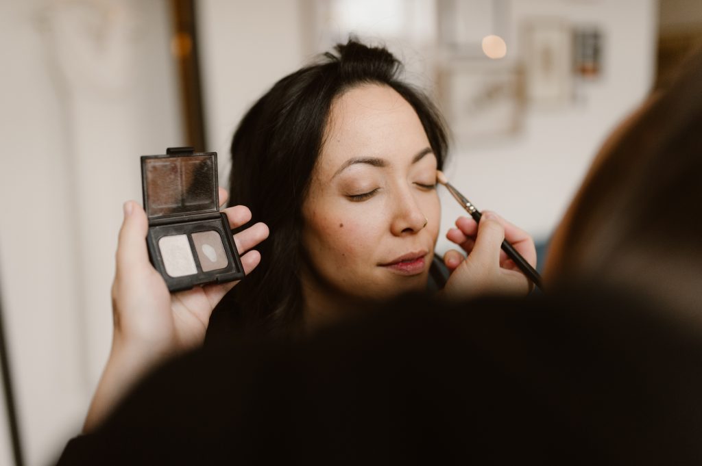 Photo du maquillage de la mariée