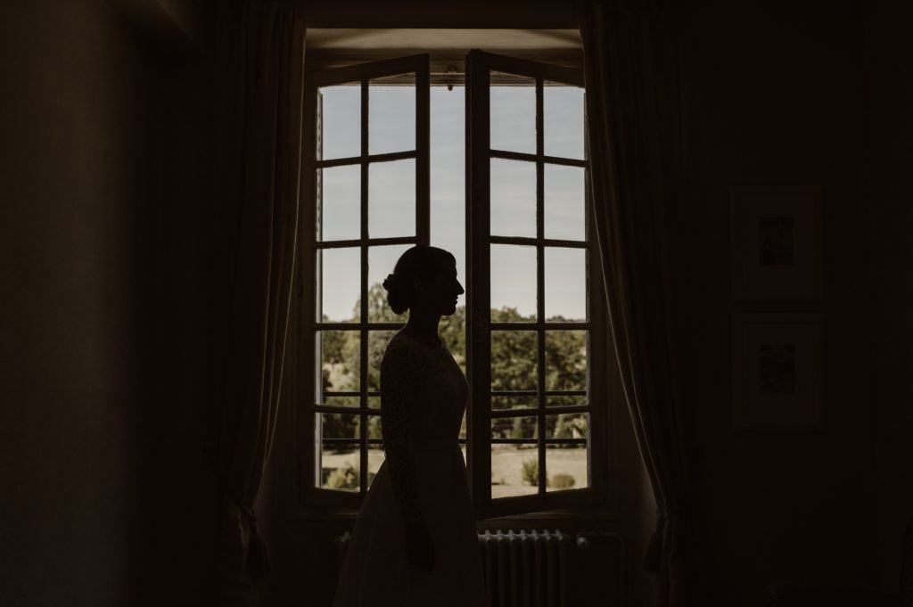 La mariée à contre jour