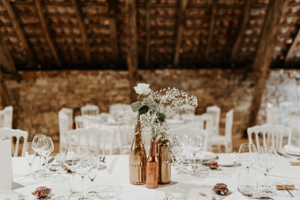 Décor de la table du mariage