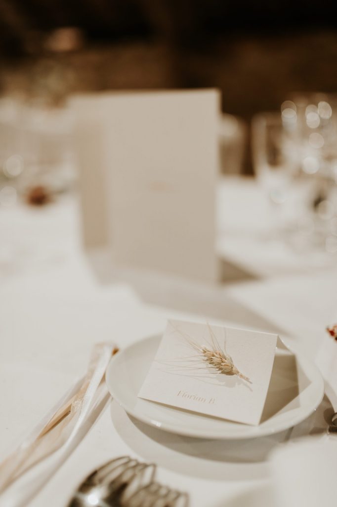 Détail d'une table du mariage